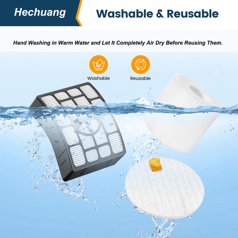 Hechuang NV752, AZ1002 Filters for Shark Rotator APEX DuoClean Powered Lift-Away Vacuum AZ1002, NV650, NV651, NV652, NV750, NV751, NV752, NV753, AX950, AX951, Replacement Part XFF650 & XHF650 - Image 5